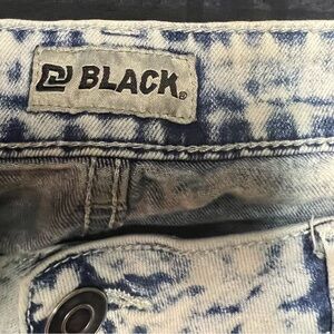 Mens CJ Black 34x30 acid wash jeans